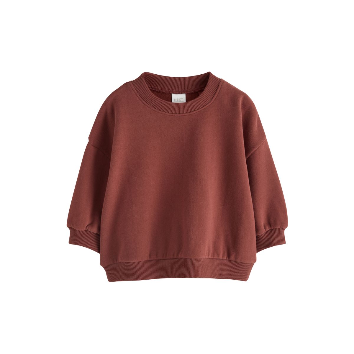 Sweat ras du cou, lot de 3 rose framboise/vert olive/marron, NEXT
