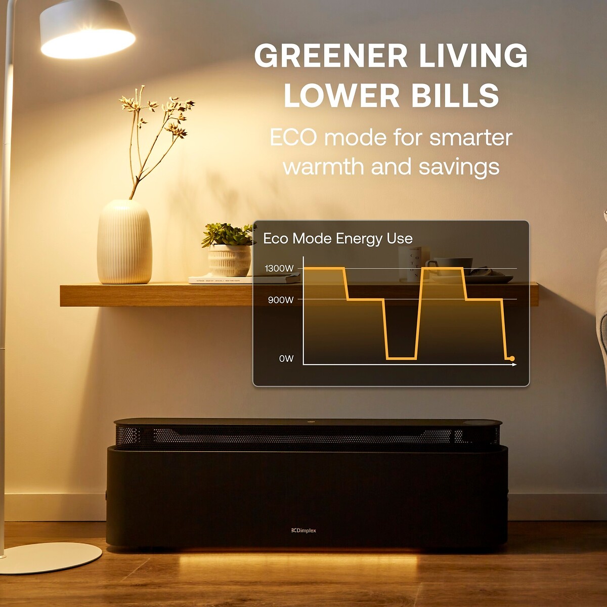 ThermalQ 2.2kW Baseboard Convector Heater - DXBC22 black, DIMPLEX
