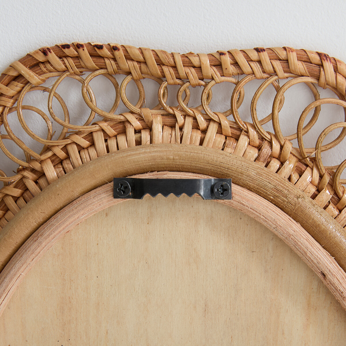 Miroir forme fleur, rotin, diamètre 28 cm, ROZA naturel, LA REDOUTE INTERIEURS