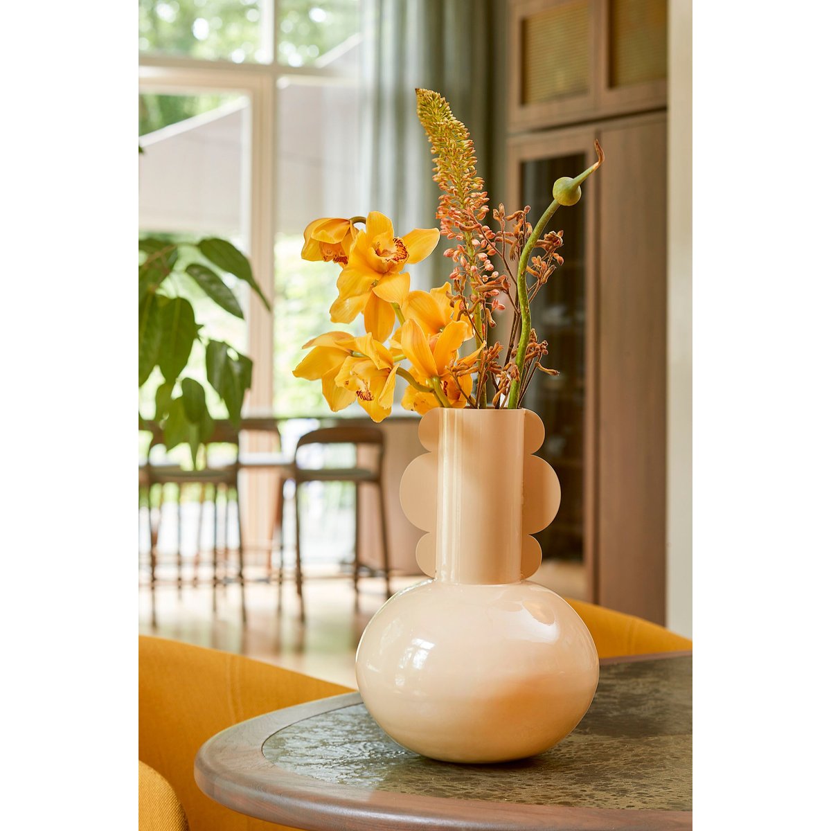 Vase Ø25 cm BOYD beige, MICA DECORATIONS