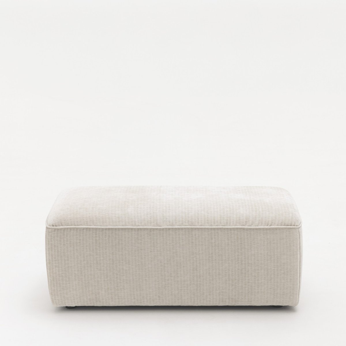 Pouf pour canapé modulable en velours côtelé - NOOR écru, DRAWER