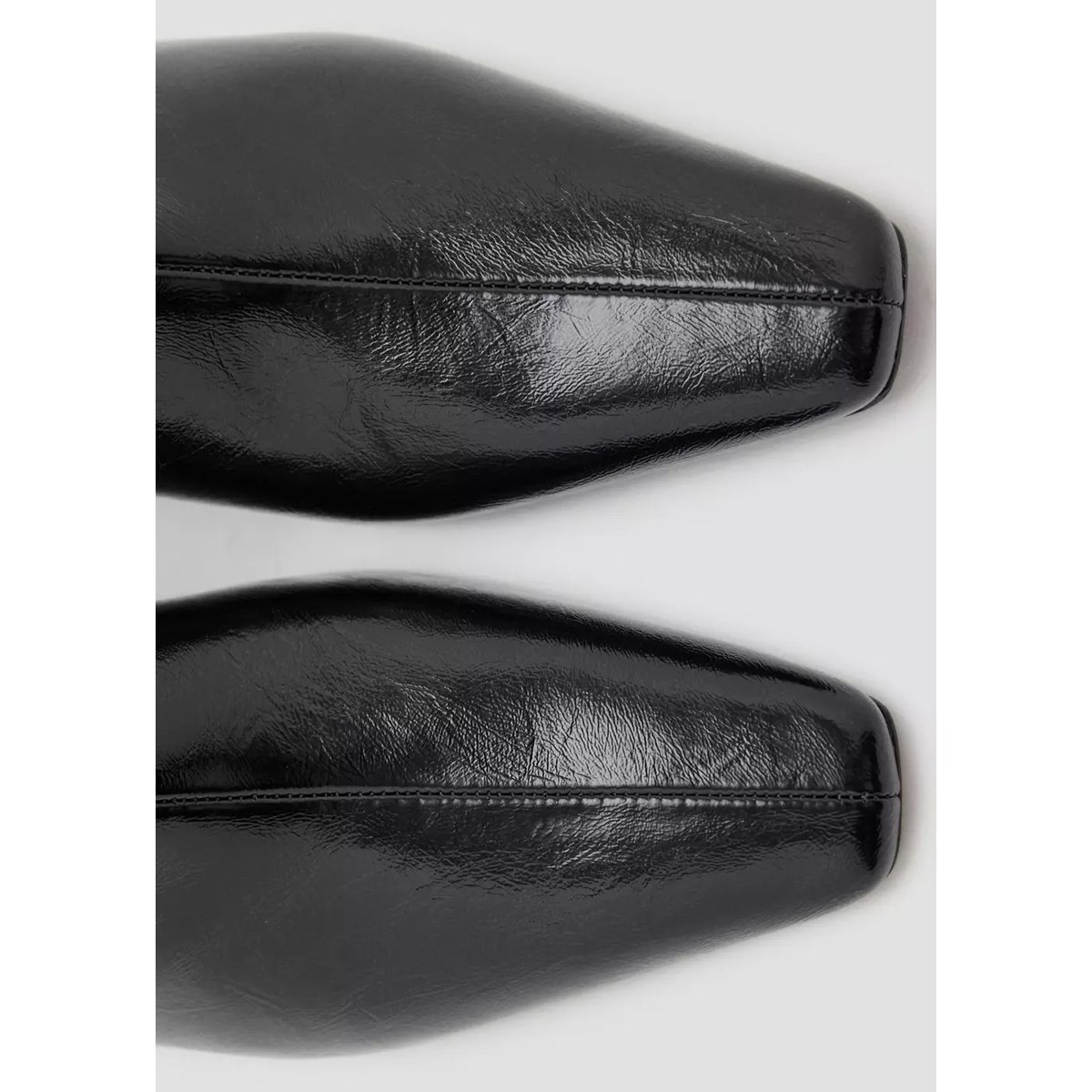 Bottines talon bout carré noir, MANGO