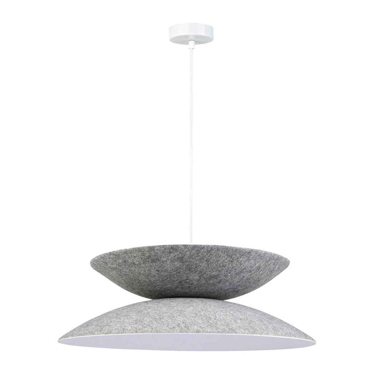 Suspension Grise Et Blanche En Feutre gris, DECORATIE