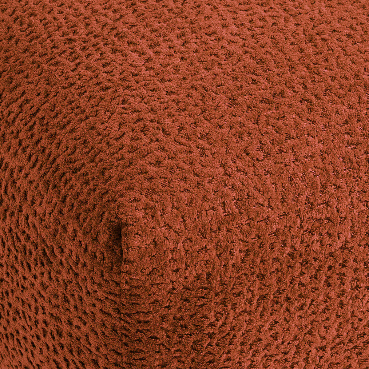 Pouf, tissu relief, L83 cm, Nuria terracotta, LA REDOUTE INTERIEURS