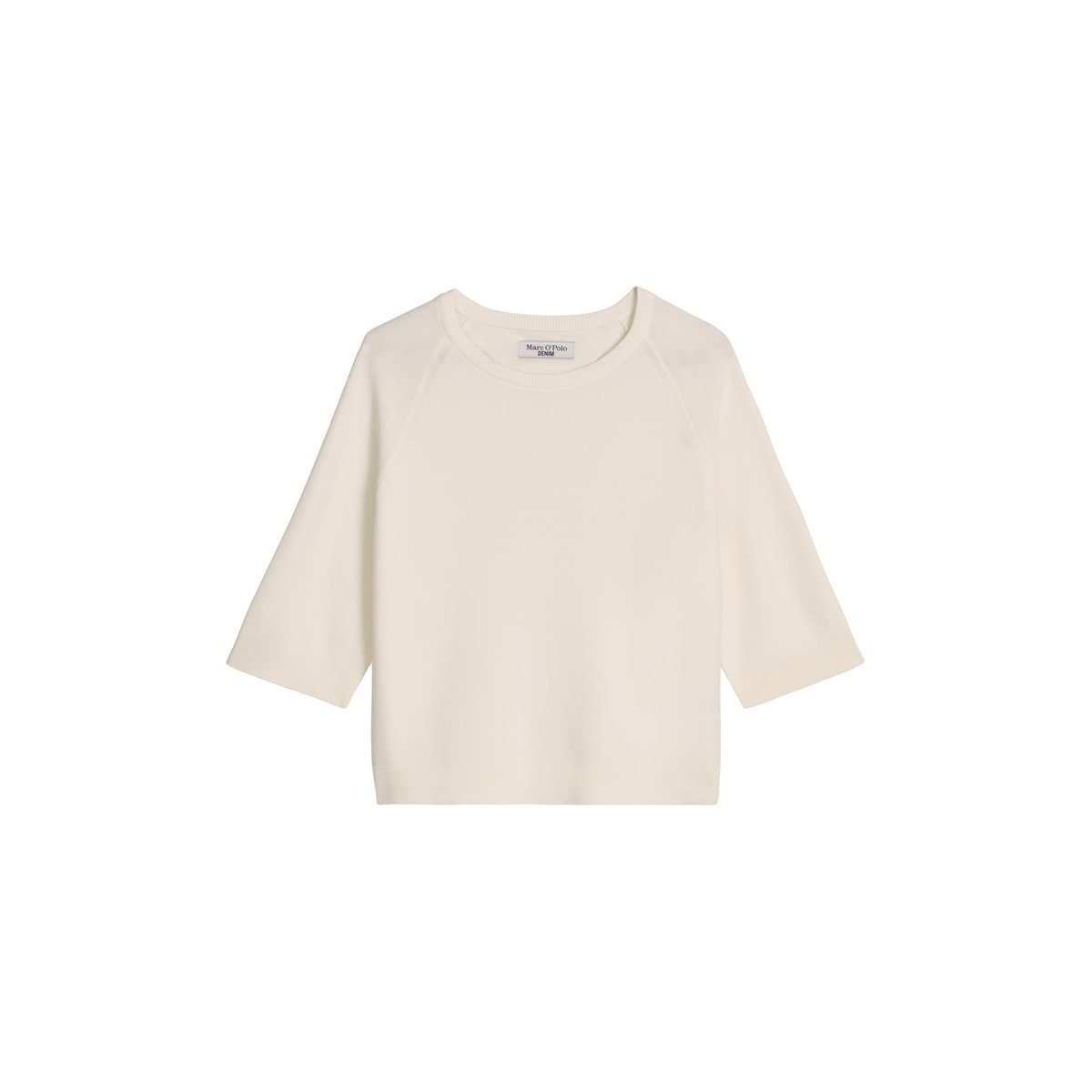 Pull ample en fil de coton compact blanc naturel, MARC O’POLO DENIM