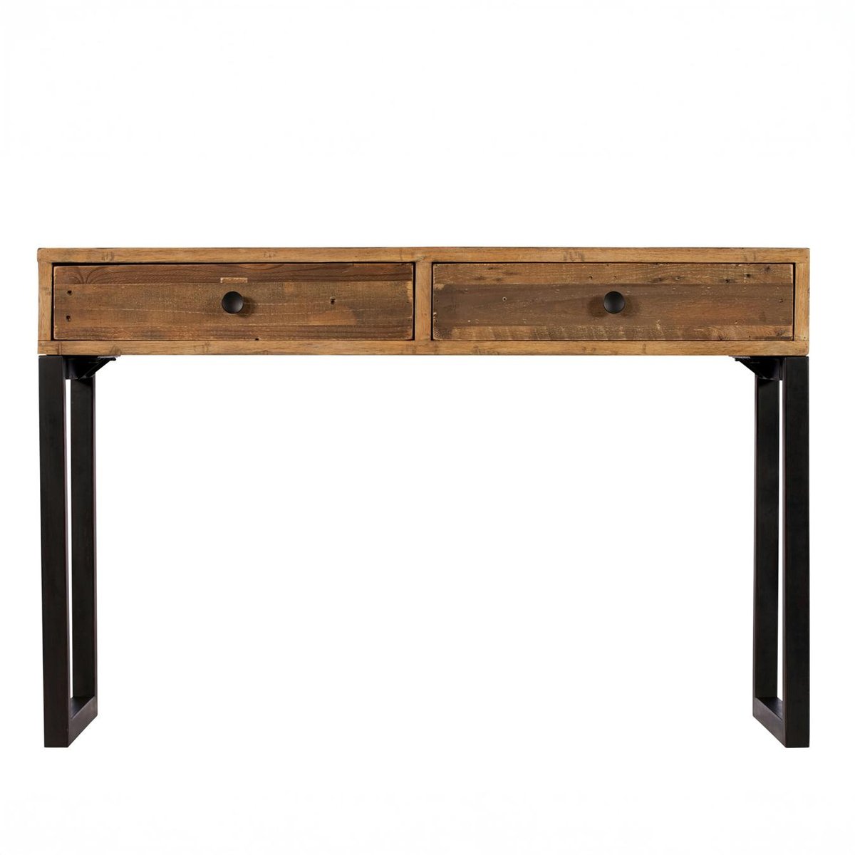 Console d'entrée 2 tiroirs en bois recyclé BRISBANE bois naturel, PIER IMPORT