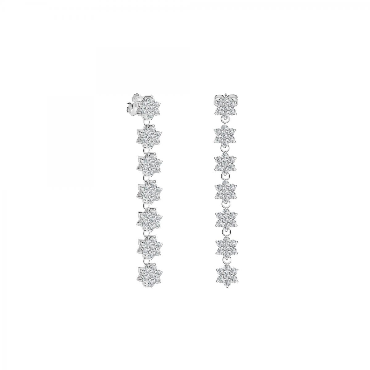 Boucles D'oreilles En Argent 925 Star Flower argent, BLUESPIRIT