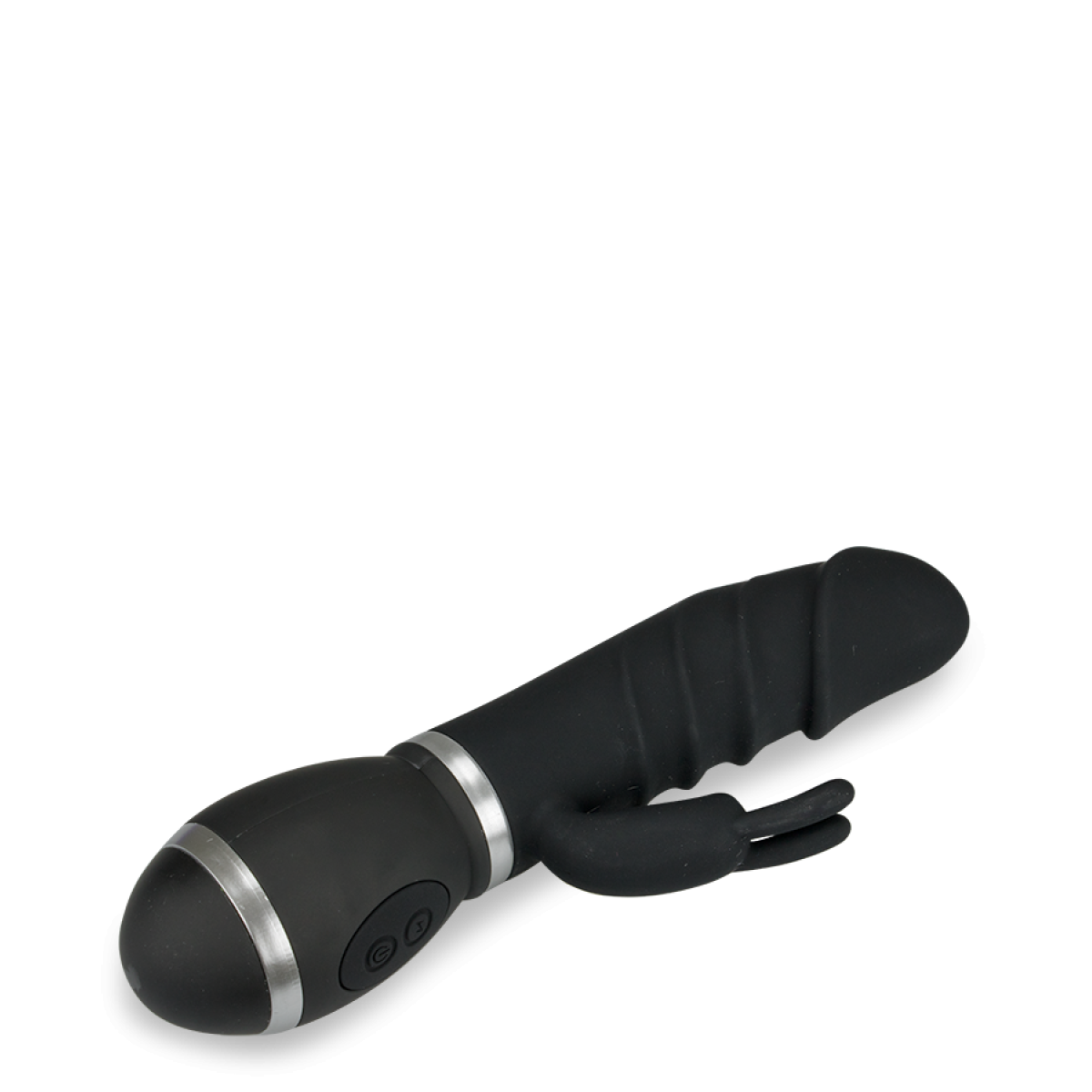 Mini vibro rabbit USB silicone gros gland noir, LOVE AND VIBES