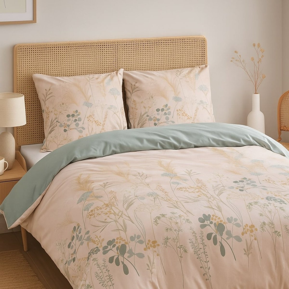Parure housse de couette 100 % better coton bci helia rose saumon, C DESIGN HOME TEXTILE
