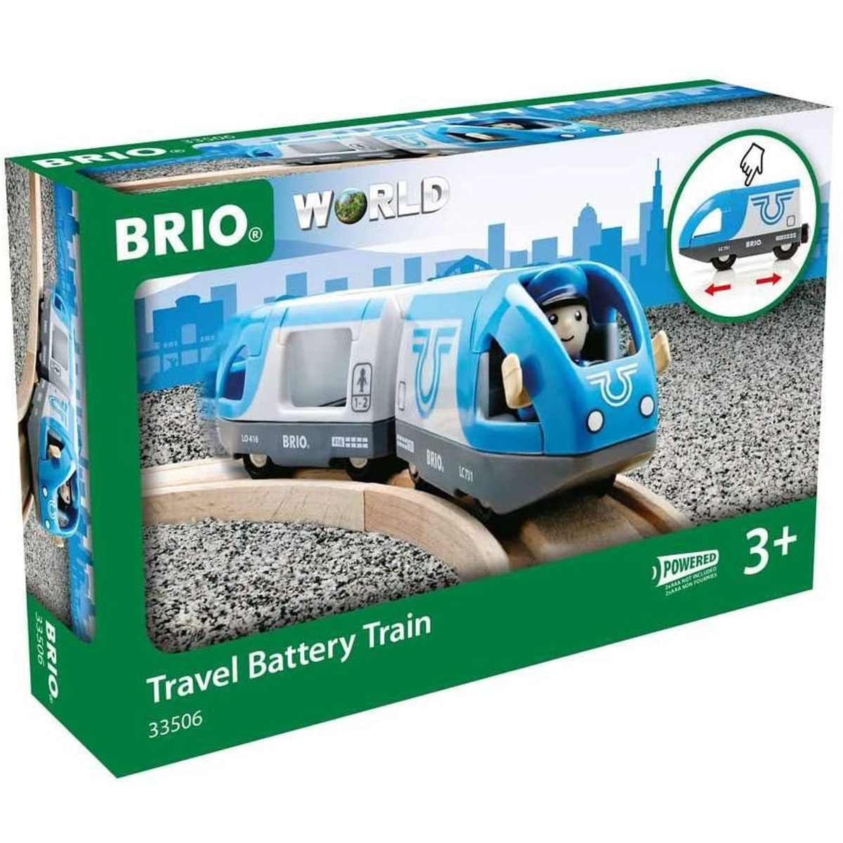 Train de voyageurs à pile bleu, BRIO