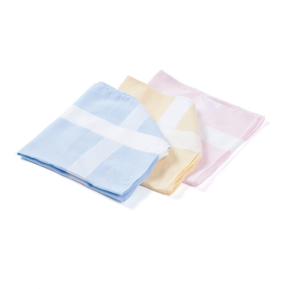 Lot de 6 Mouchoirs Lise - Coton Jacquard blanc, TRADITION DES VOSGES