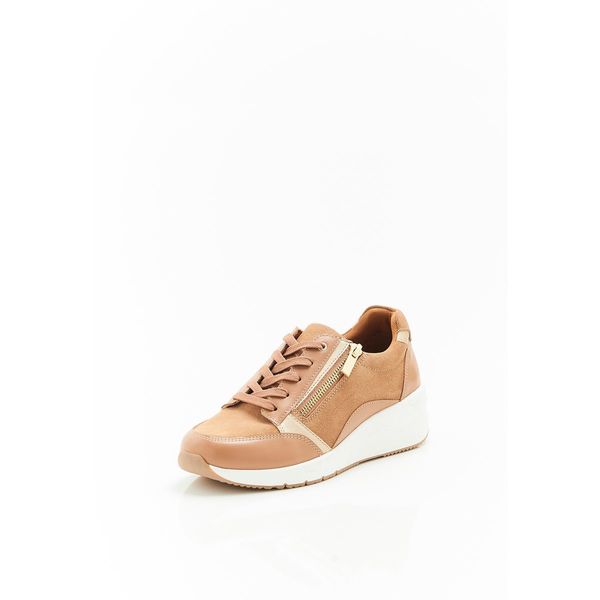 Baskets compensées Amortyl marron camel, DAMART