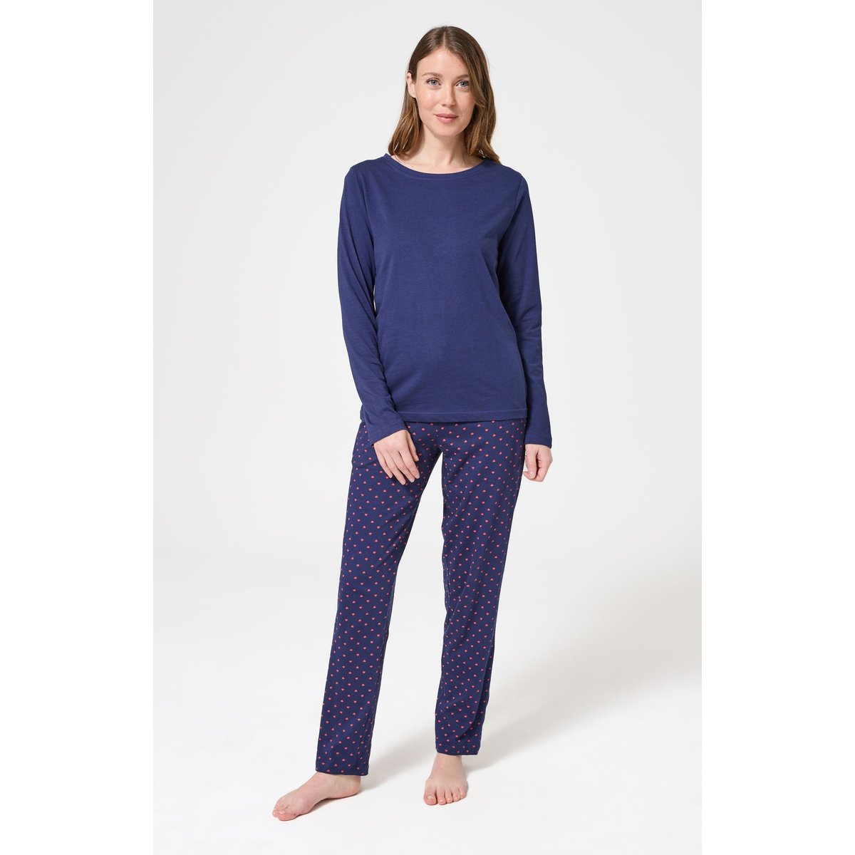 Pyjama en coton Valentine rouge, ARTHUR