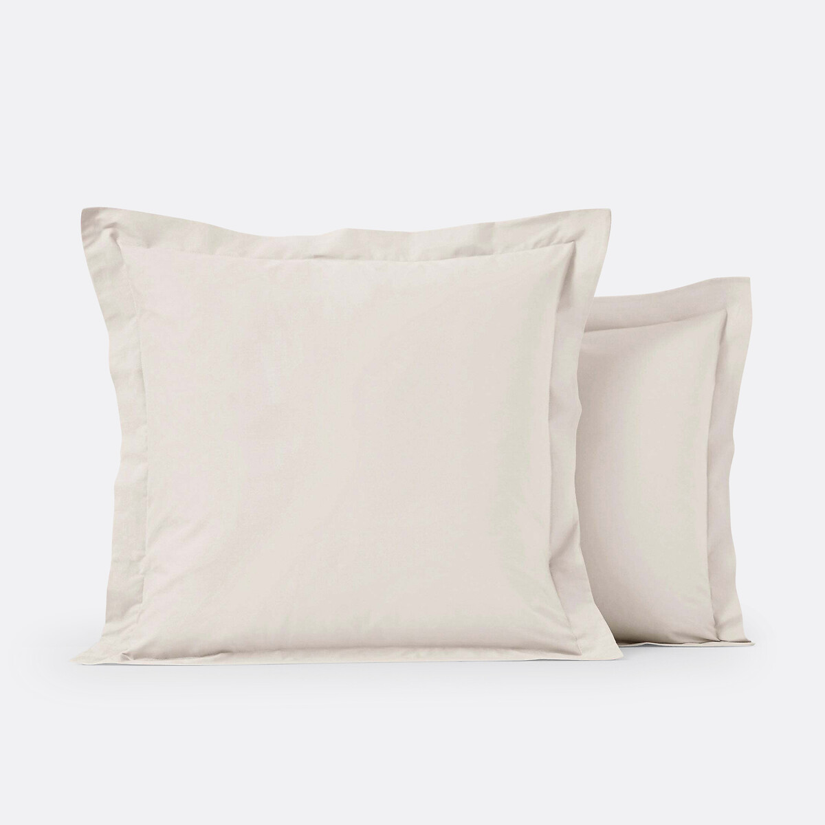 Unifarbener Kissenbezug aus Bio-Baumwolle mit Stehsaum Scenario beige, LA REDOUTE INTERIEURS