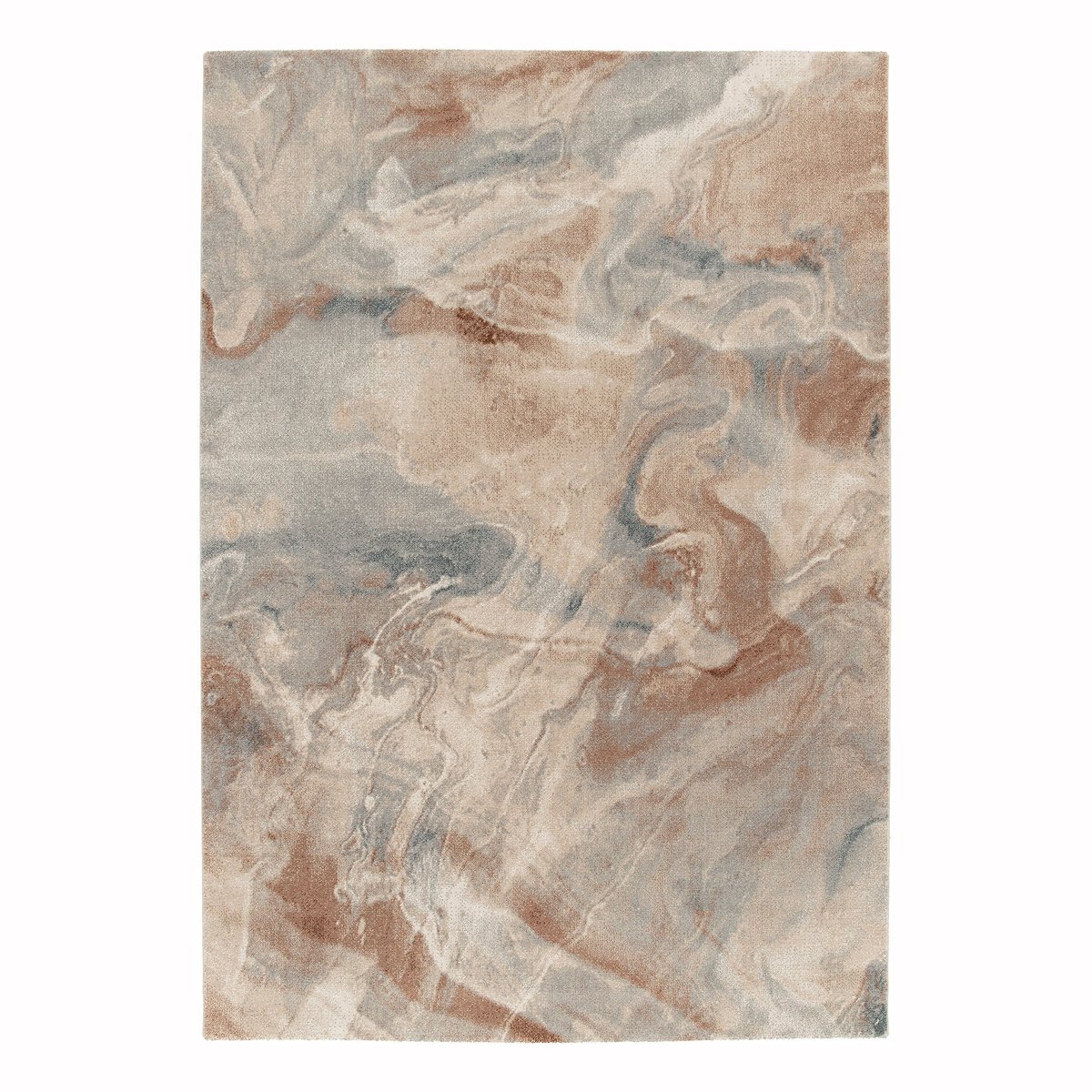 Tapis abstrait en fibres recyclées CARRARE palette colorée, AFK LIVING