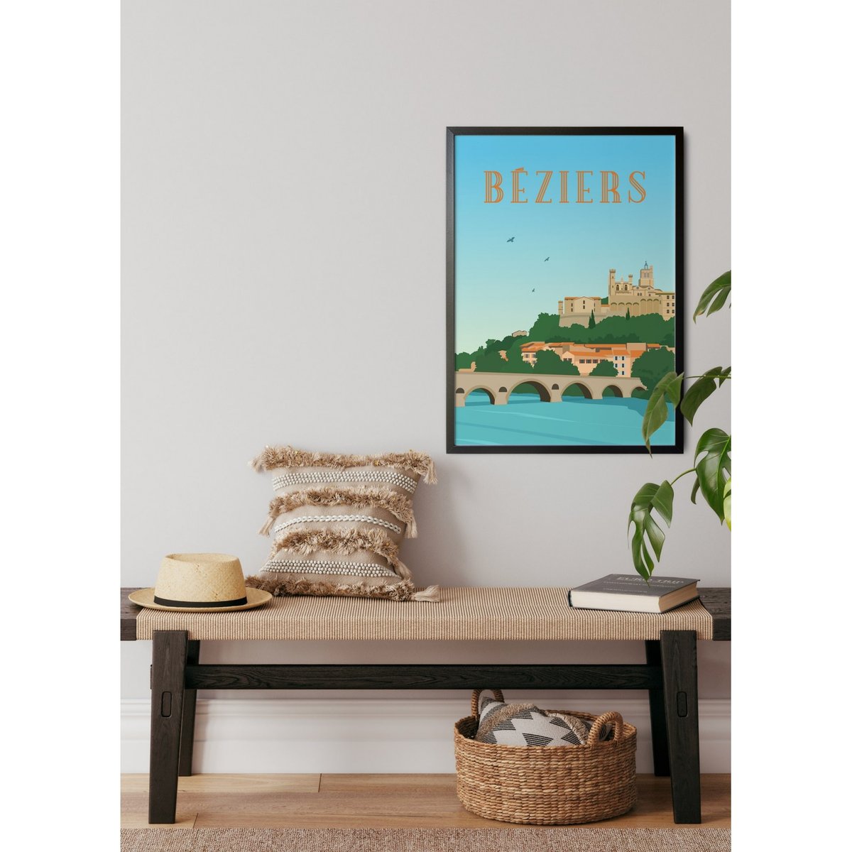 Affiche ville Béziers blanc, L'AFFICHERIE