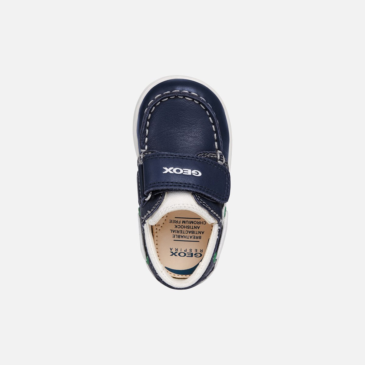Mocassins B DJROCK bleu marine/blanc, GEOX