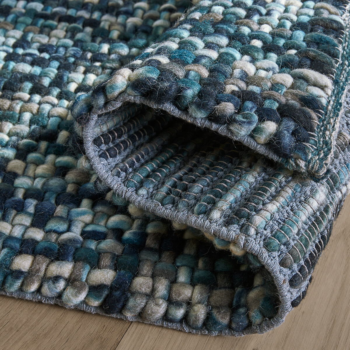 Mutanya Hand Woven Wool Rug blue, AM.PM