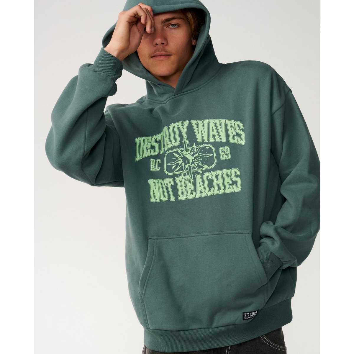 Sweat à capuche DISORDER muted green, RIP CURL