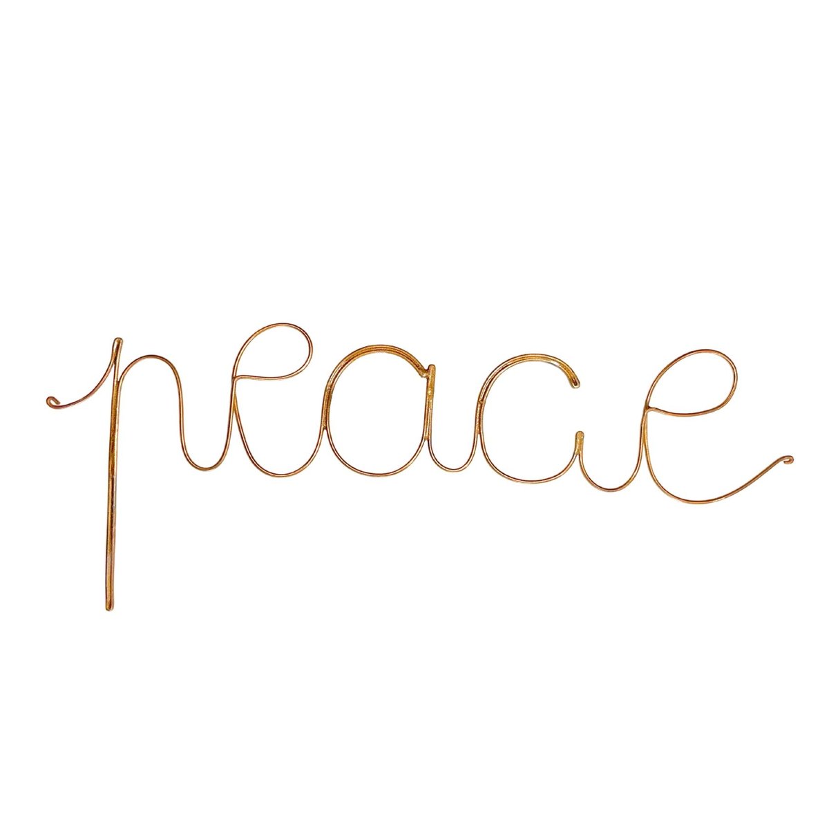 Mot fil de laiton doré "PEACE" -  LOJI doré, HOME MAISON