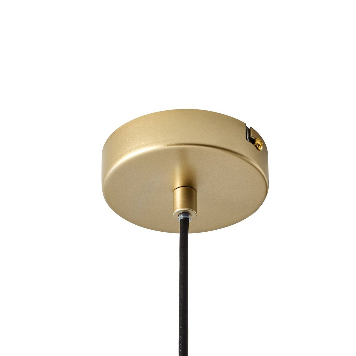 Suspension en verre design, Isandro doré, blanc, LUCANDE