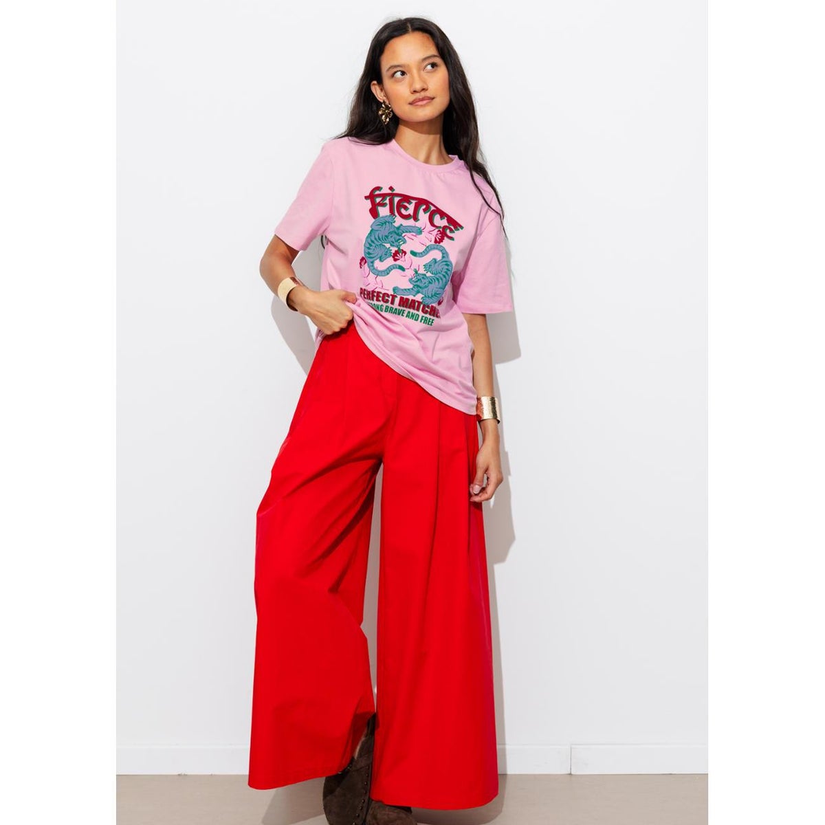 T-shirt motif tigre imprimé multicolore, PROMOD