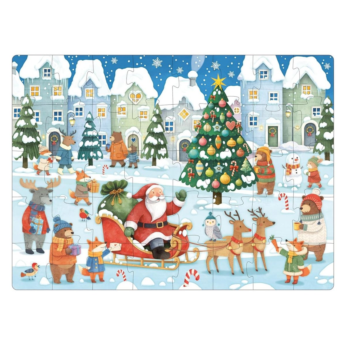 Livre et puzzle Noël rouge, SASSI JUNIOR