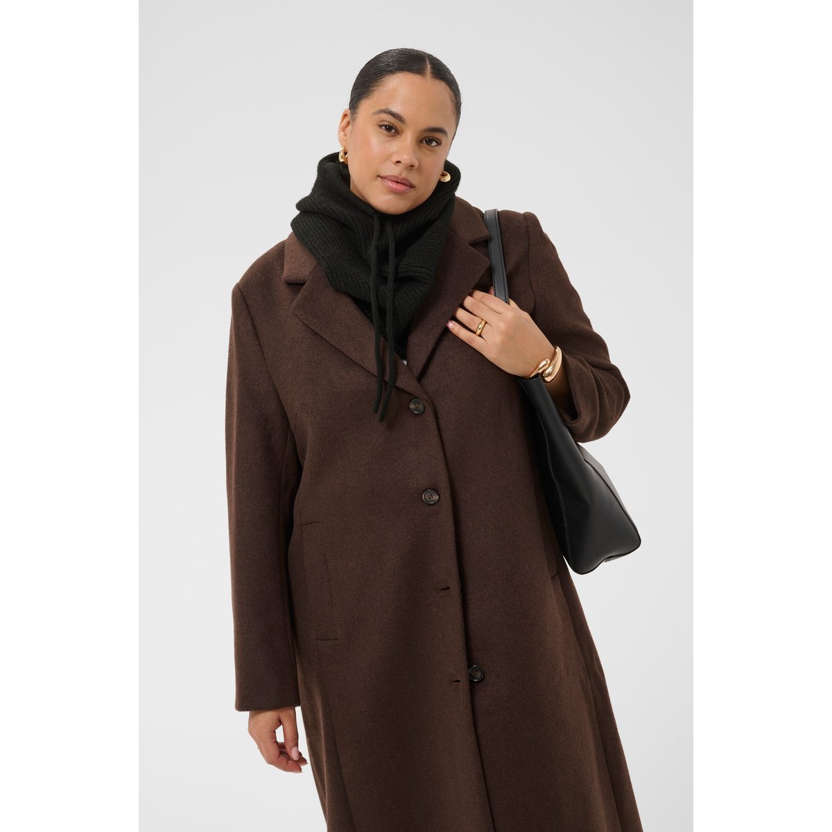 Capuche noir black deep cc, KAFFE CURVE