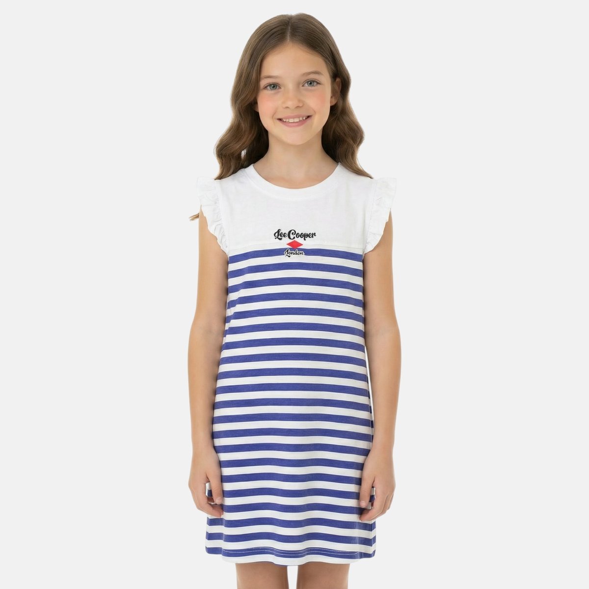 Robe manches courtes, col rond CROISIÈRE bleu, LEE COOPER