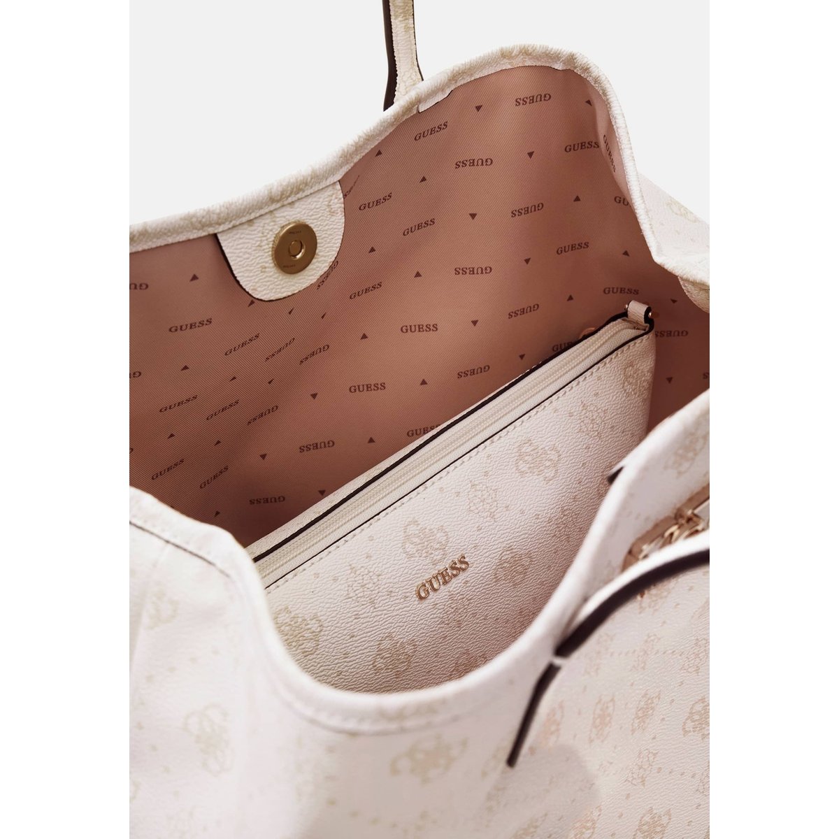Sac Tote Avec Logo Emelie blanc, GUESS