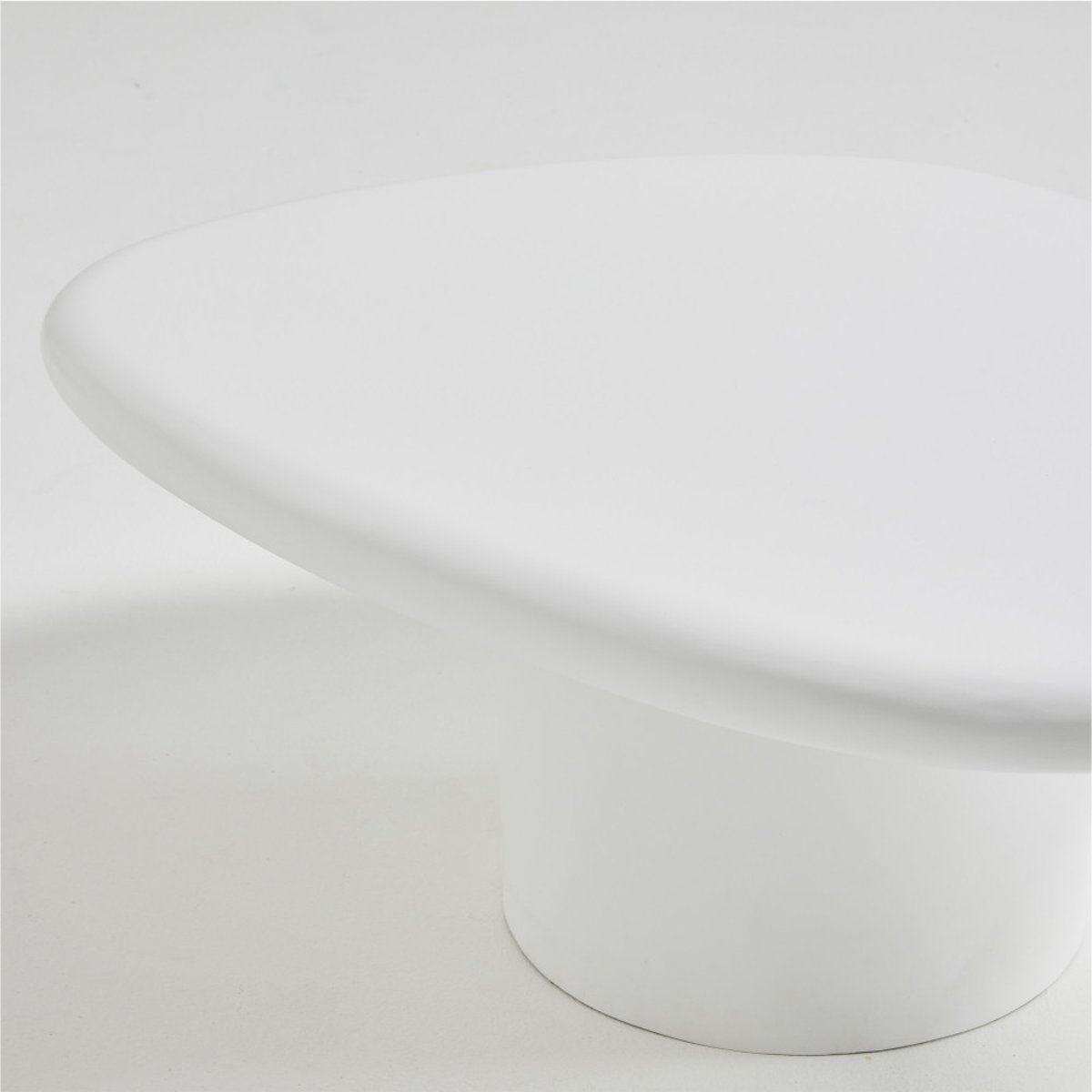 Table basse organique en fibre de ciment L80cm- LUNA blanc, DRAWER