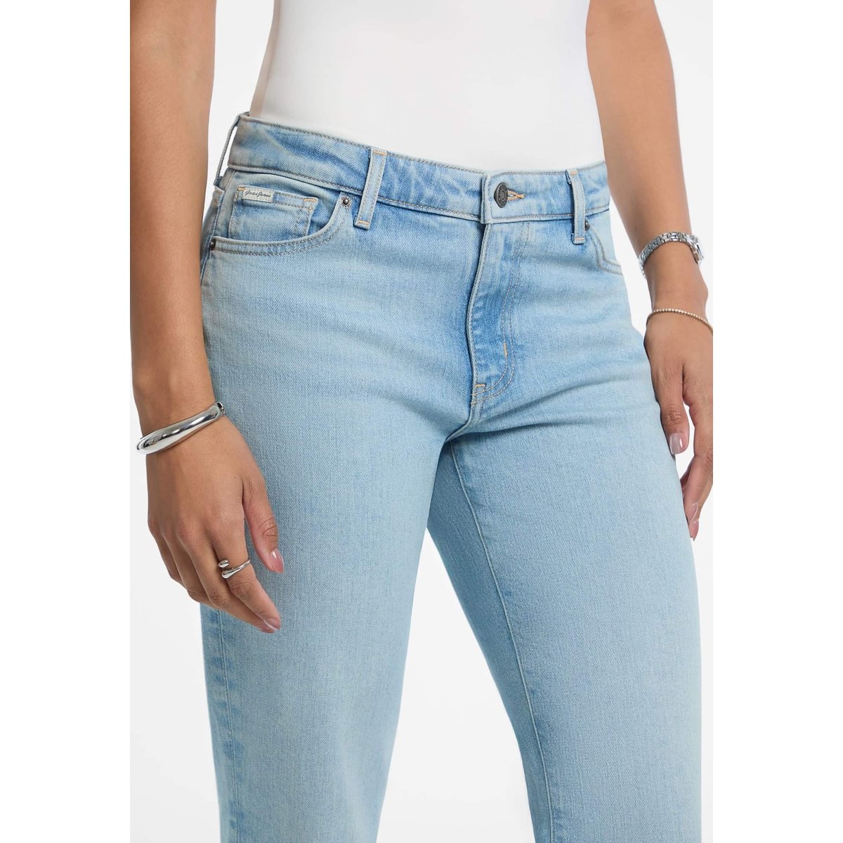 Jean Droit Taille Moyenne G08 bleu, GUESS JEANS