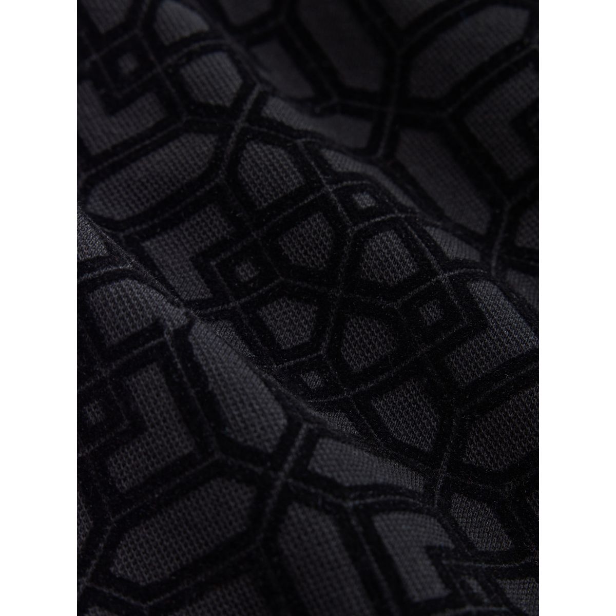 Polo habillé à motif jacquard noir, NEXT
