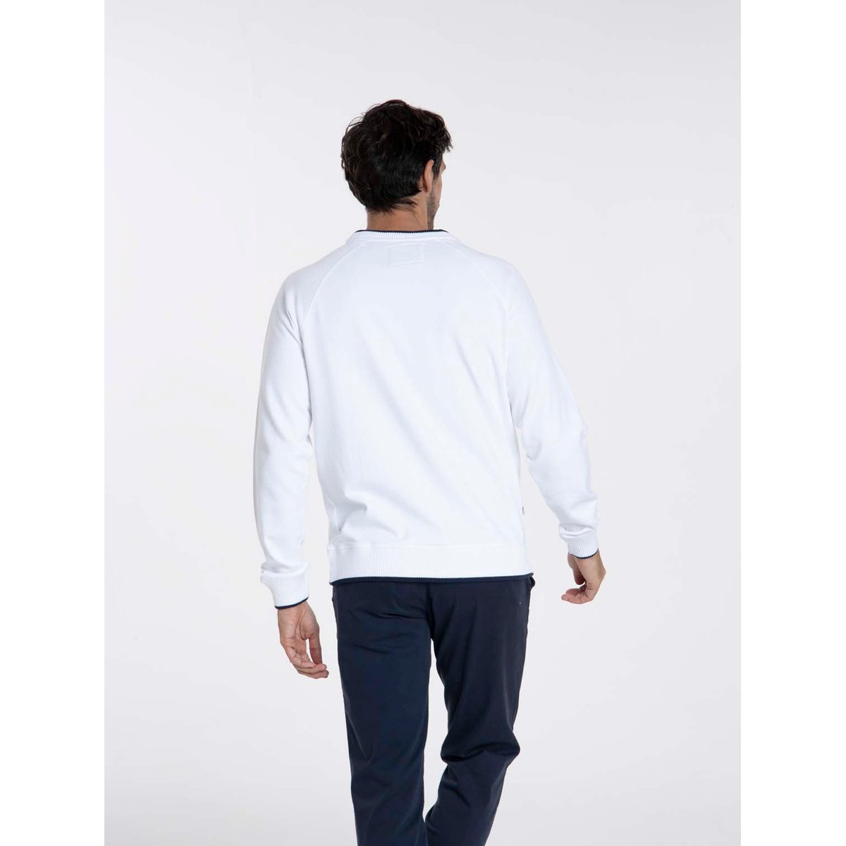 Sweat manches longues coton SENLIS blanc, GENTLEMAN FARMER