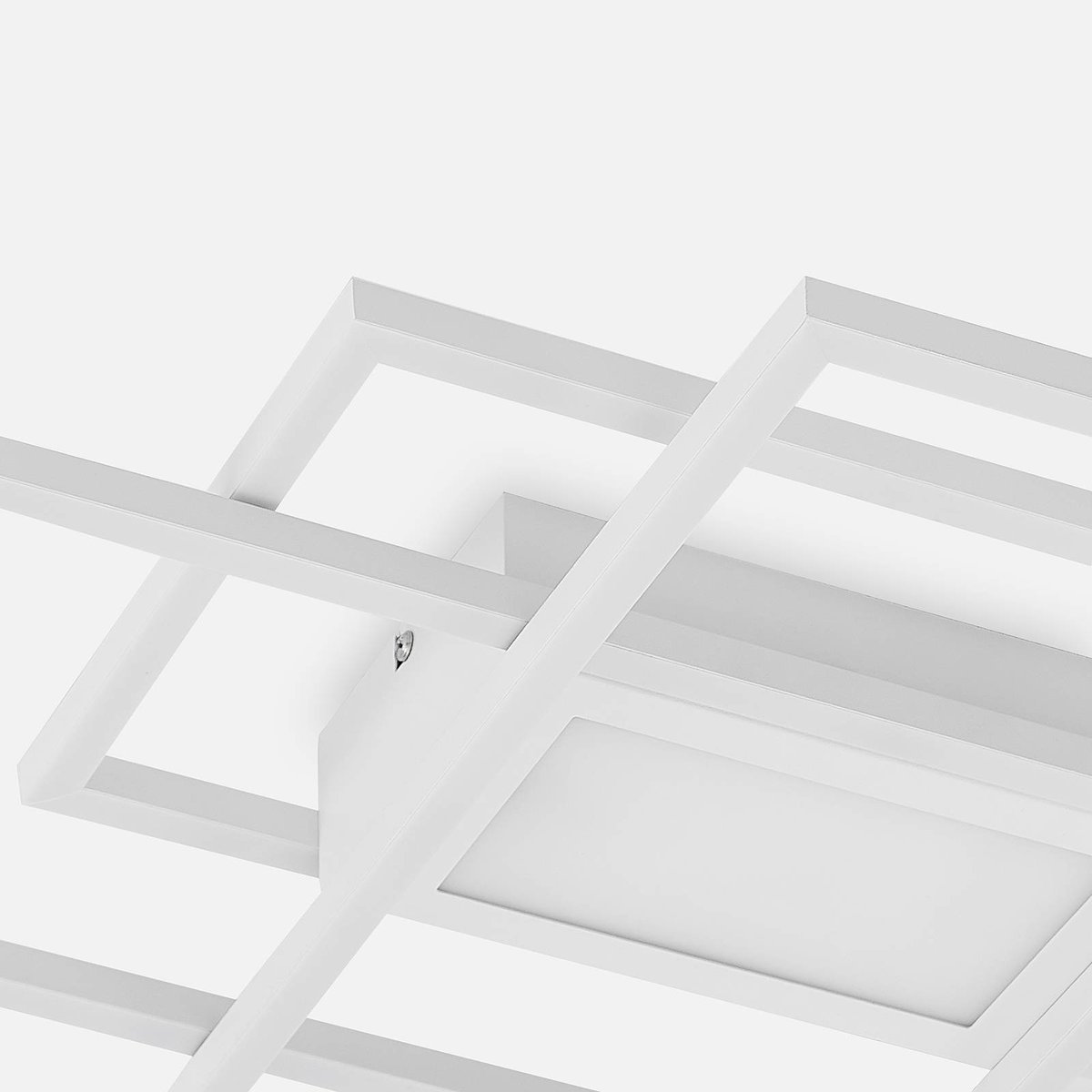 Plafonnier en métal moderneLED, Caitilin blanc mat, LINDBY