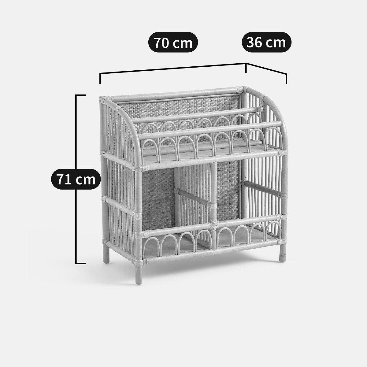 Estantería vintage de ratán, Minetta natural, LA REDOUTE INTERIEURS