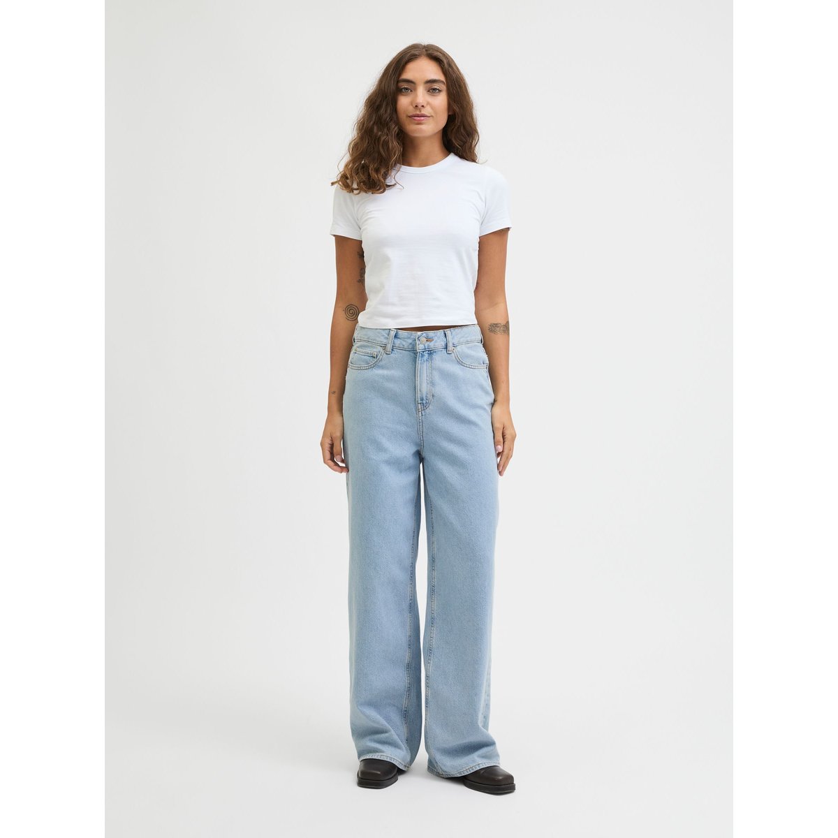 Jean À Coupe Large light blue denim, JJXX