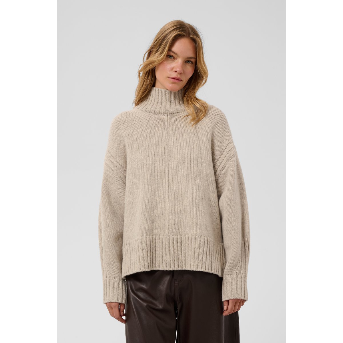 Pullover tricoté beige pistachio shell, SOAKED IN LUXURY