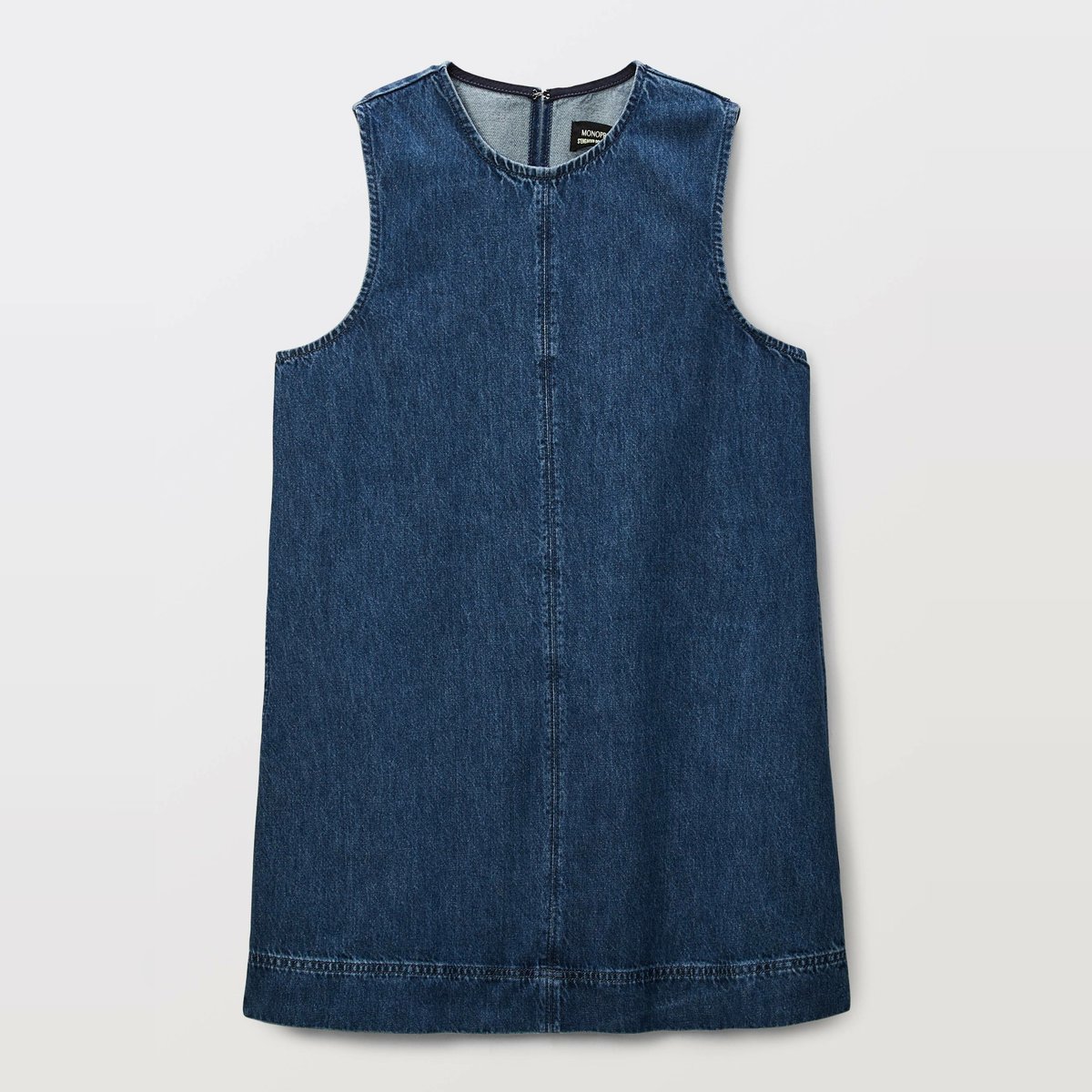 Robe courte en denim en coton BIO GOTS brut denim, MONOPRIX