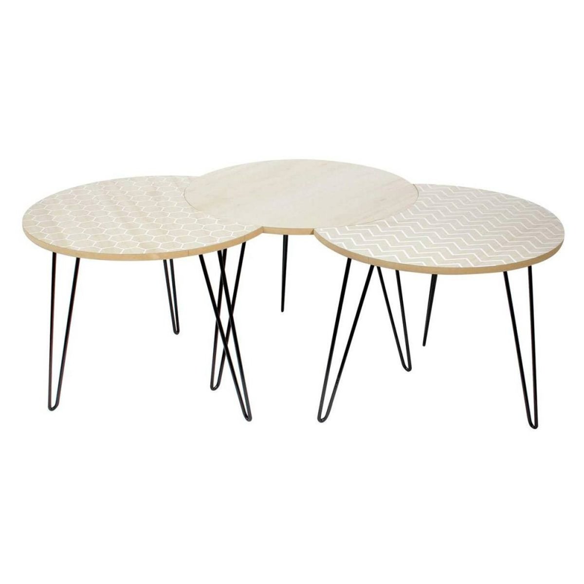 Table basse modulable X3 blanc blanc, DECORATIE