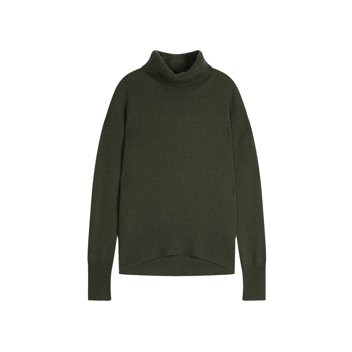 Pull Col Roulé 4 Fils Kaki Romane kaki, JUST CASHMERE