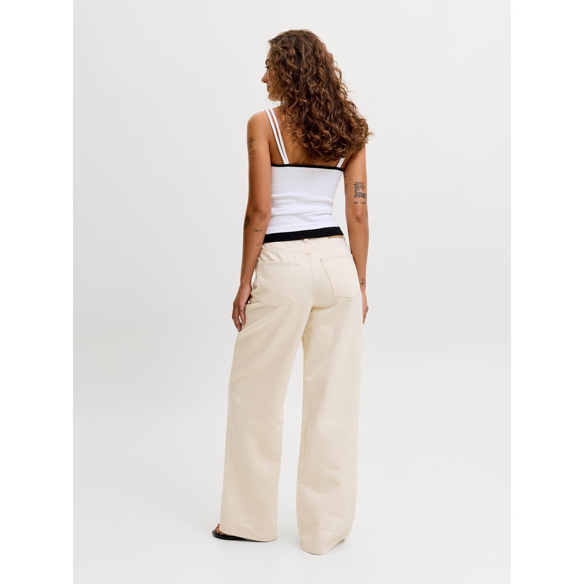 Jean À Coupe Large off-white denim, JJXX