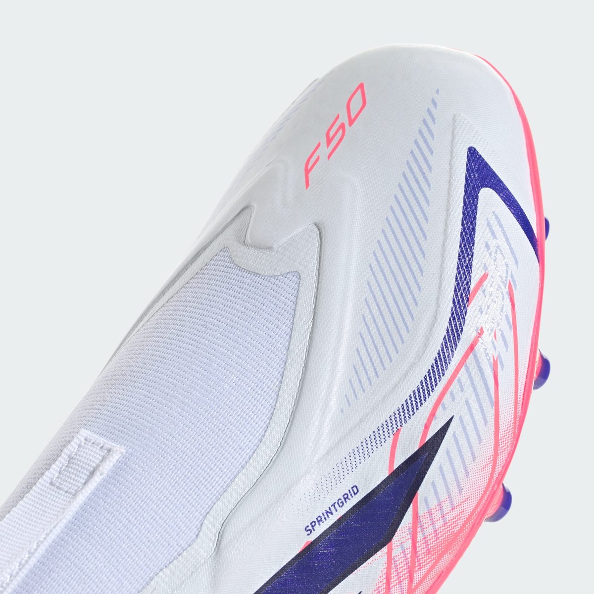 F50 Hyperfast League Laceless Artificial Ground Football Boots Kids F50 Hyperfast League Laceless Artificial Ground Football Boots Kids cloud white / solar purple / solar turbo, adidas Performance
