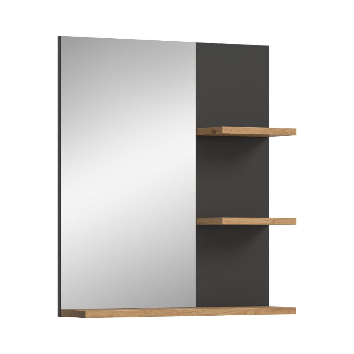 Miroir avec 3 étagères ENO bois clair, CALICOSY