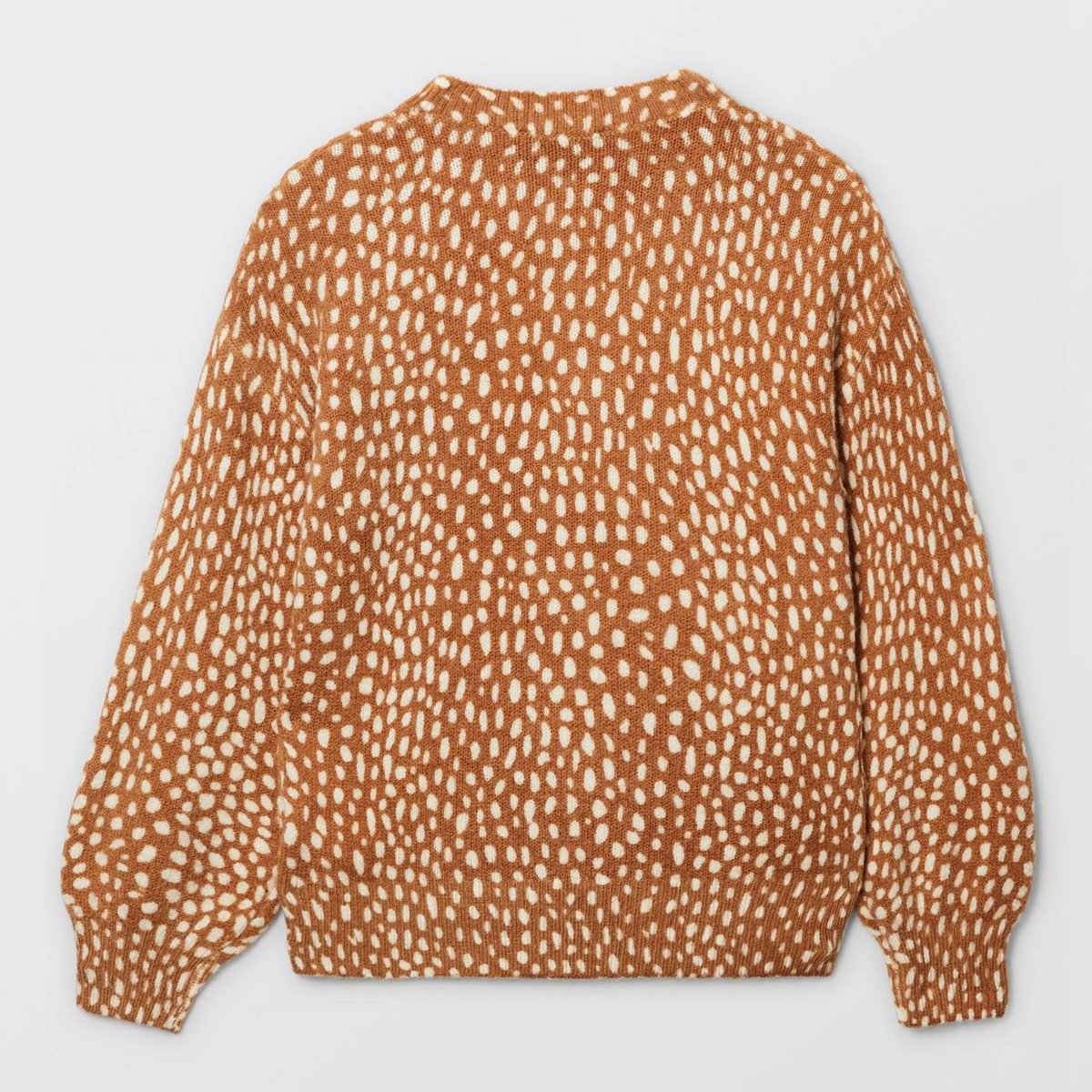 Pull imprimé contenant de la laine poulain, MONOPRIX