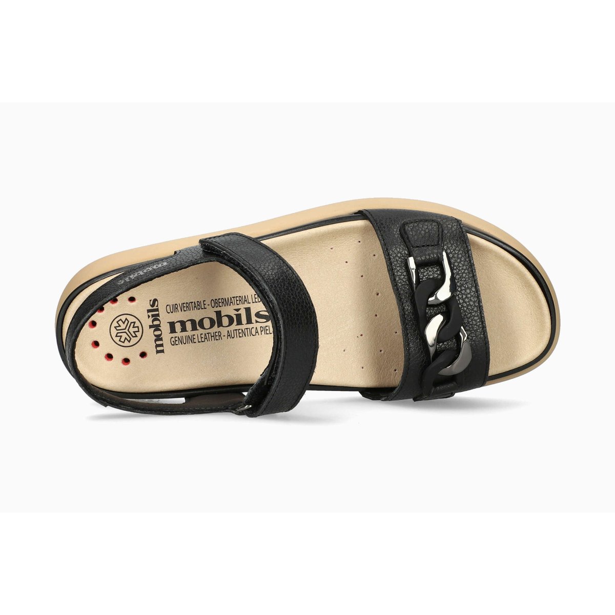 Sandales en cuir FLAVY noir 5146, MEPHISTO