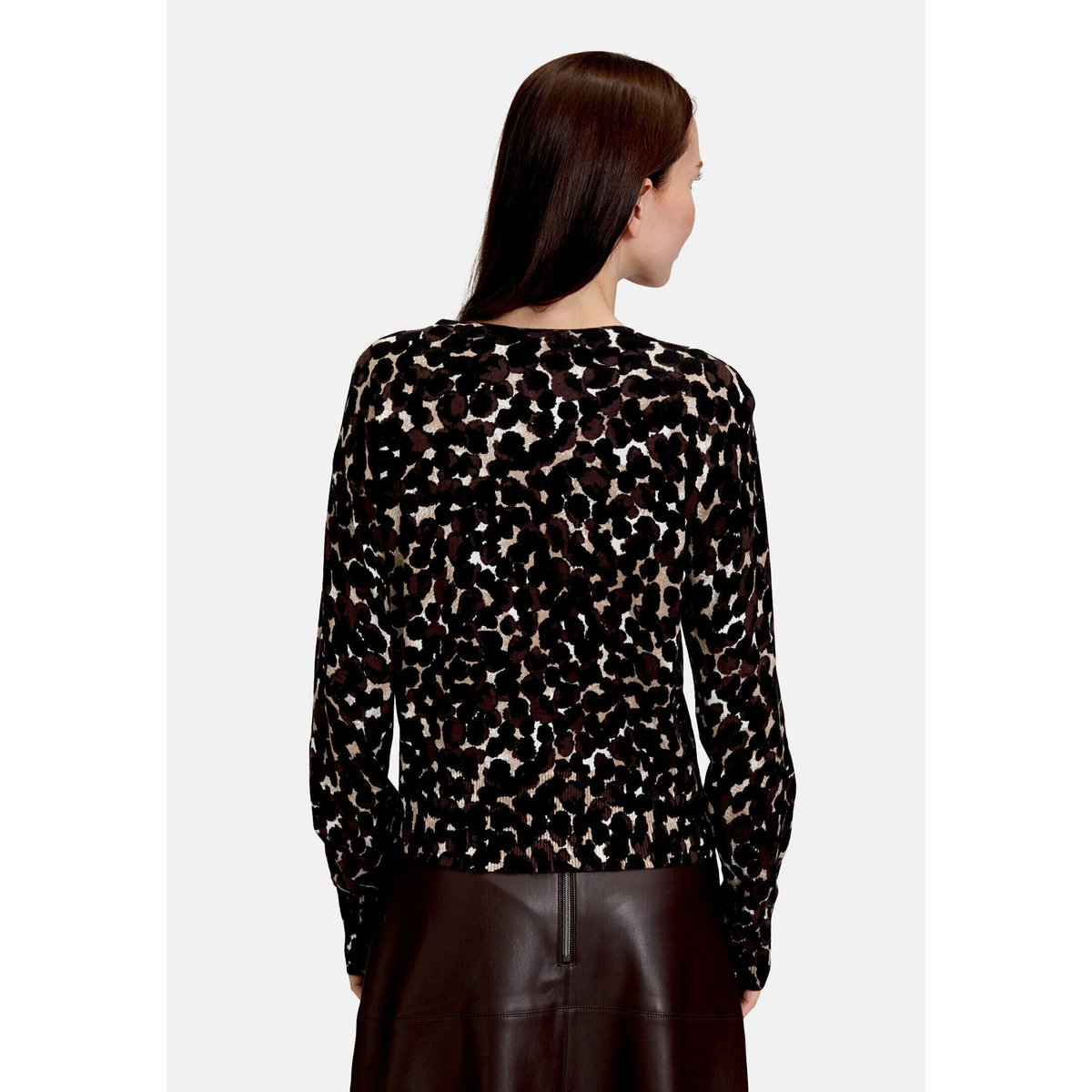 Cardigan en fine maille à manches tombantes marron/beige, BETTY BARCLAY