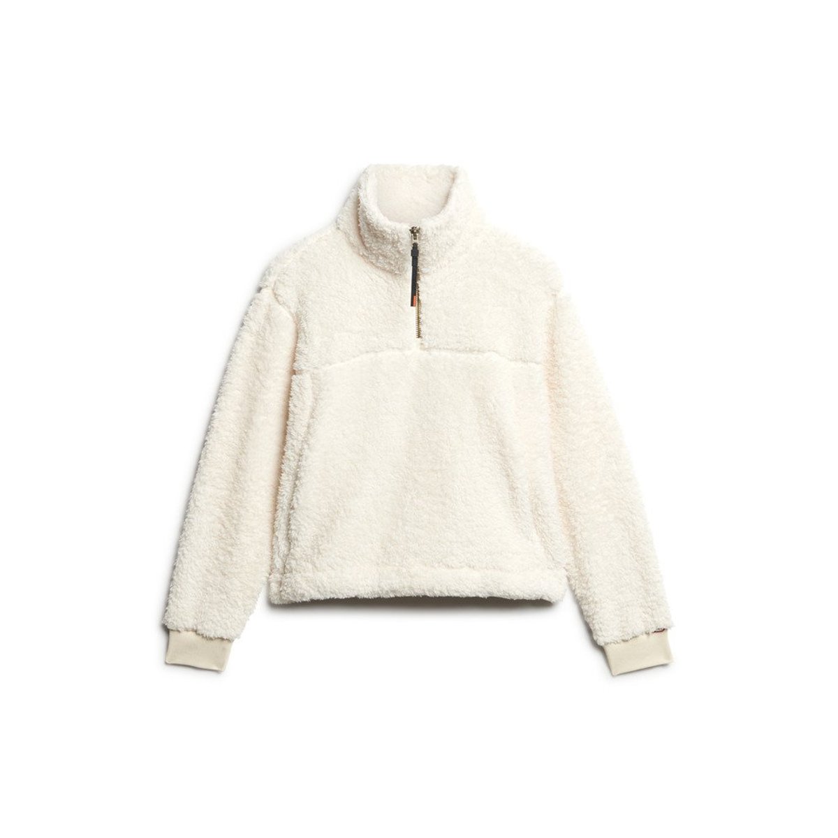 Pull ultra-doux à col camionneur écru poudré, SUPERDRY