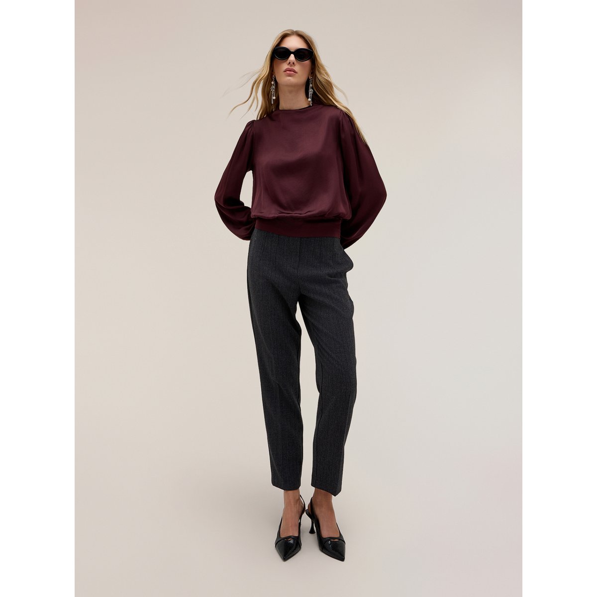 Blouse The Tailoring Lab burgundy, MOTIVI