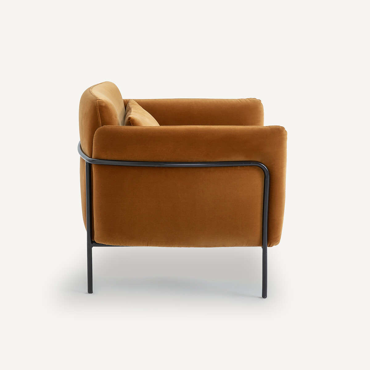 Fauteuil velours, Alistair caramel, AM.PM